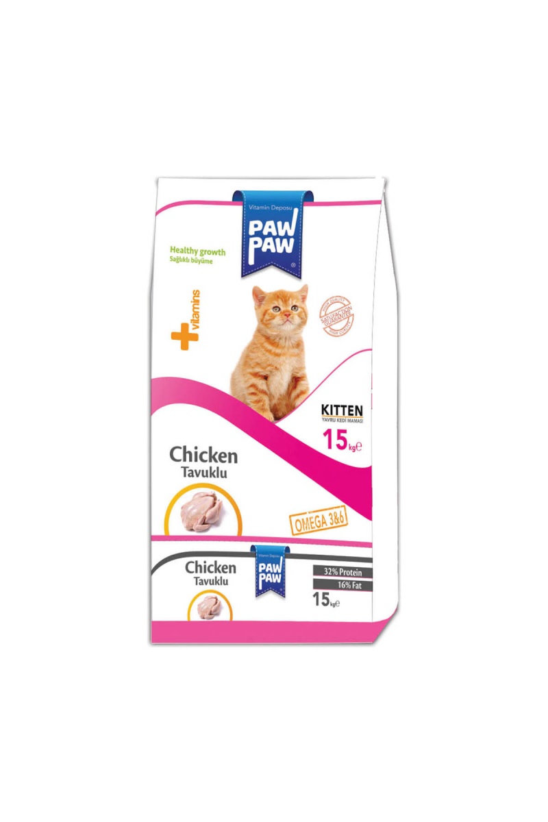 1 kg Paw Paw Kitten Tavuklu Yavru Kedi Maması 